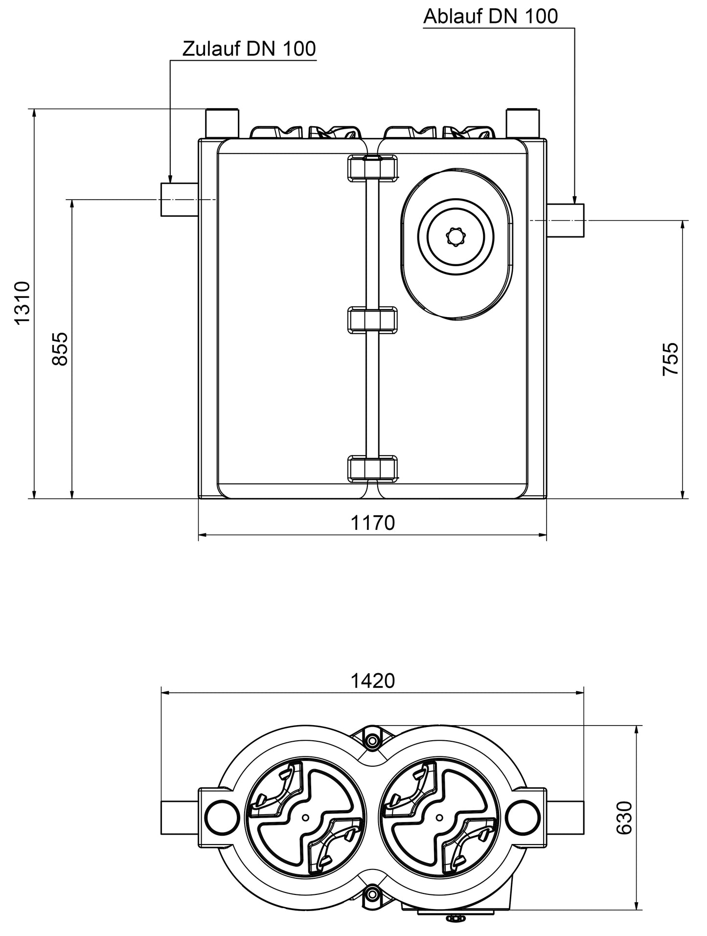Fettabscheider NS 1 oval