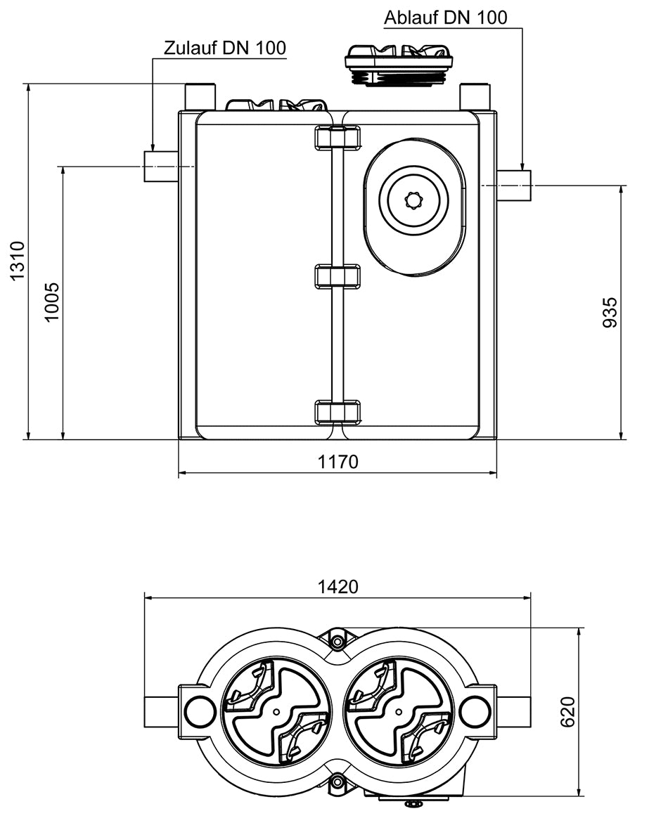 Fettabscheider NS 2 oval